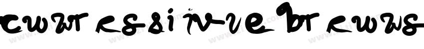 cursive brush script字体转换
